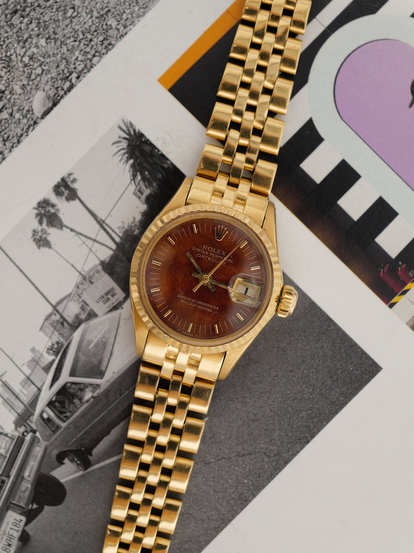 ROLEX LADY DATEJUST BURL WOOD