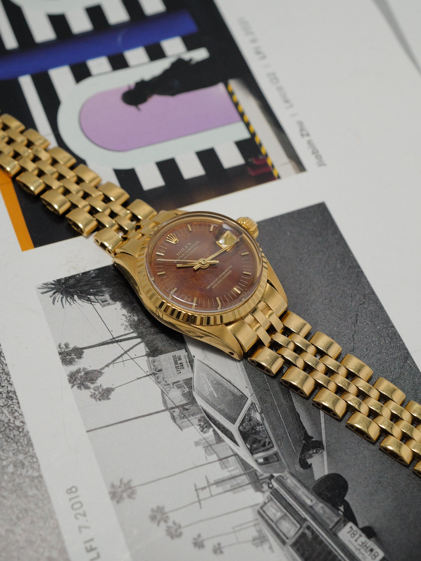 ROLEX LADY DATEJUST BURL WOOD