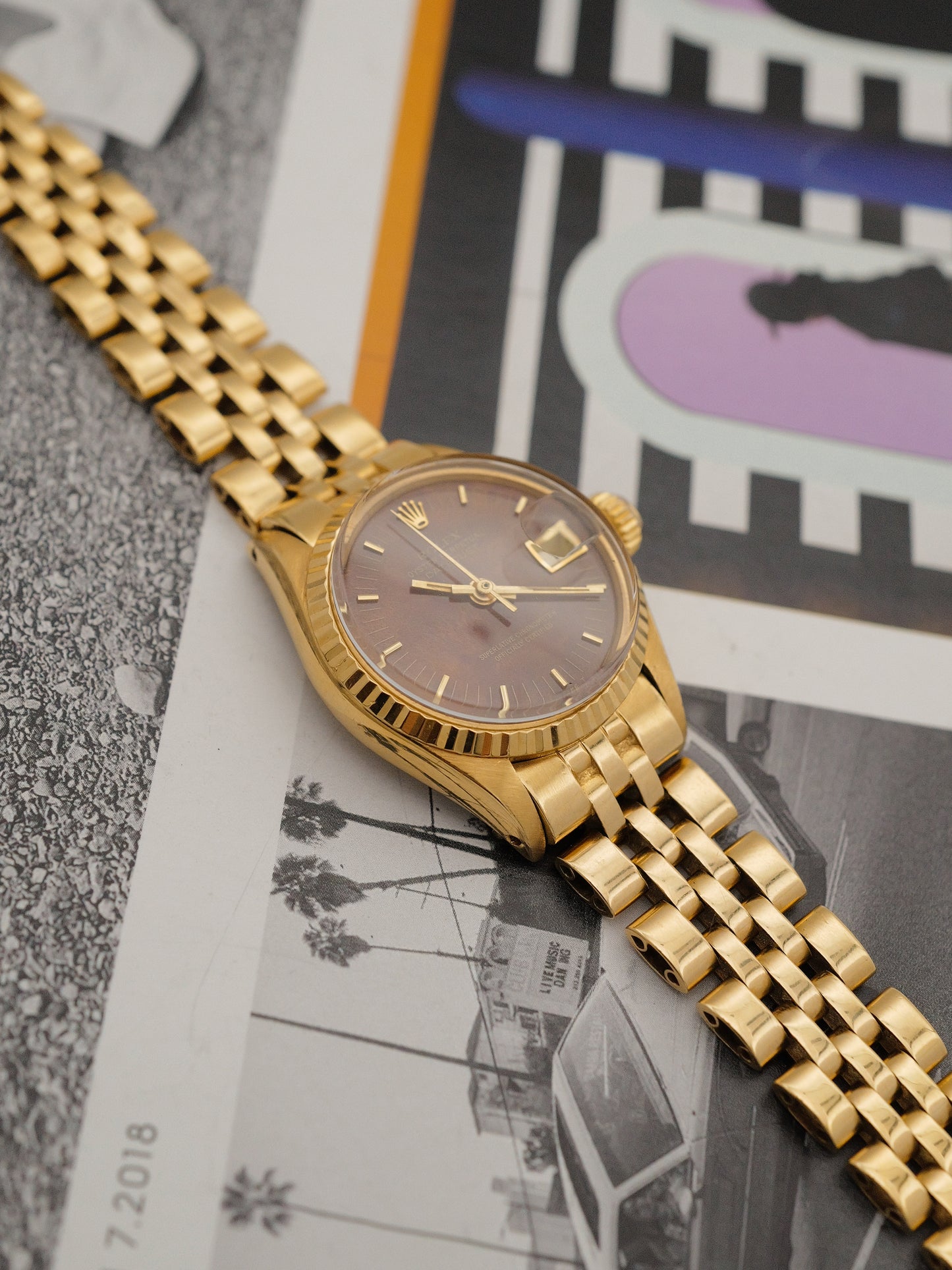 ROLEX LADY DATEJUST BURL WOOD