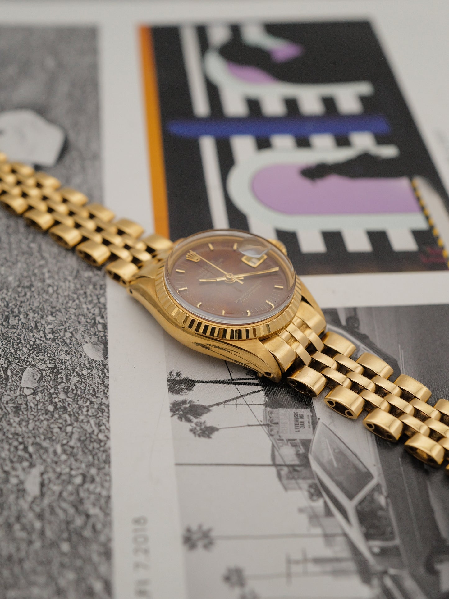 ROLEX LADY DATEJUST BURL WOOD