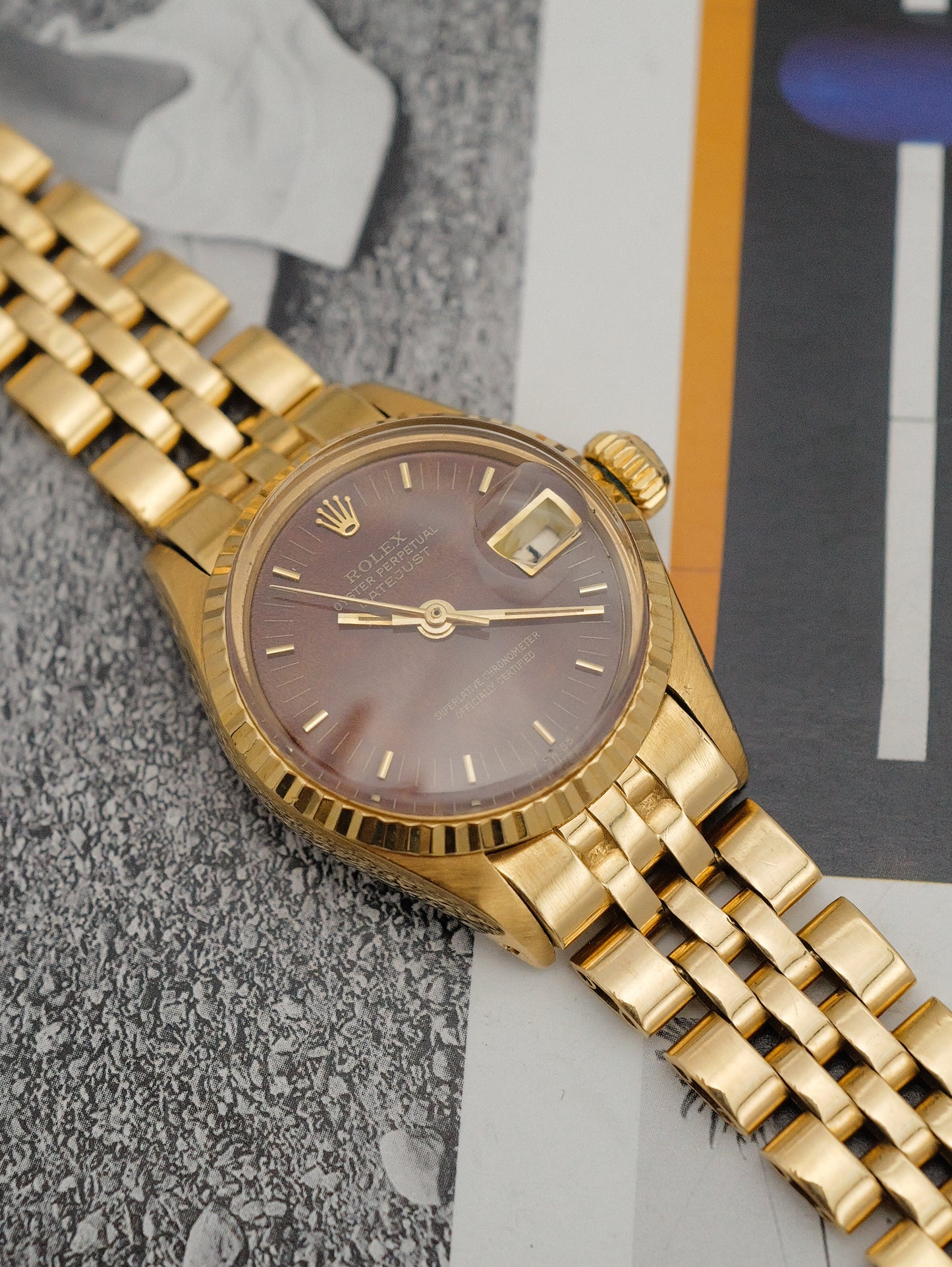 ROLEX LADY DATEJUST BURL WOOD