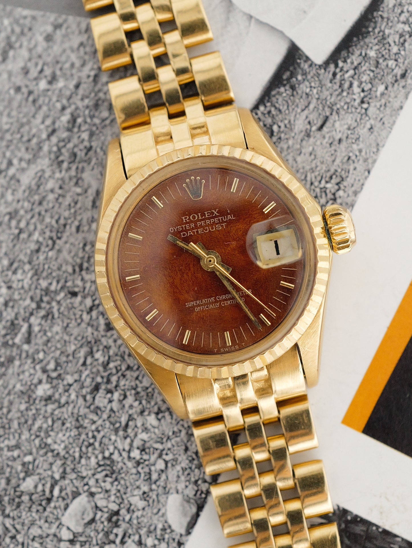 ROLEX LADY DATEJUST BURL WOOD