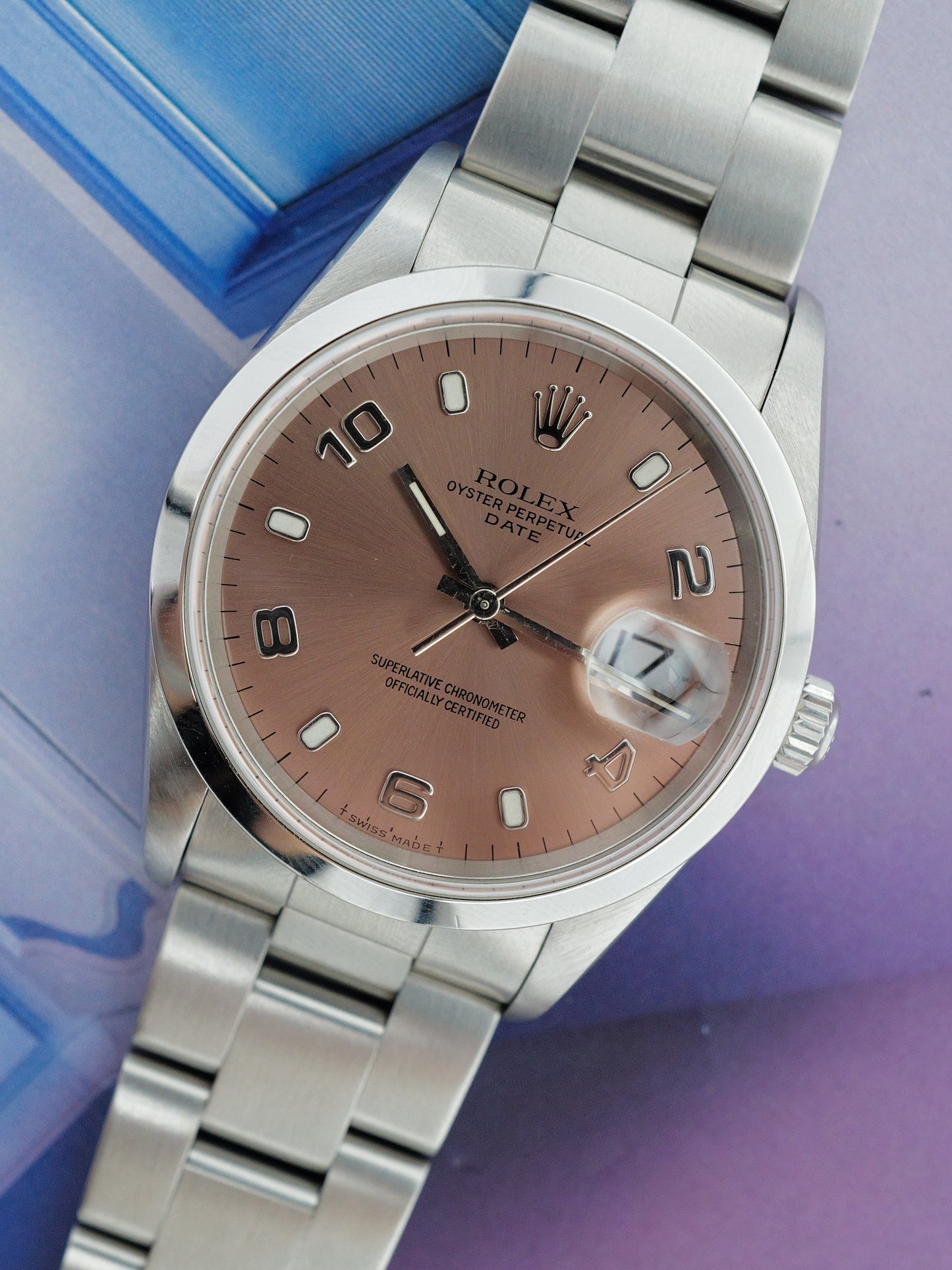 ROLEX OYSTER DATE SALMON