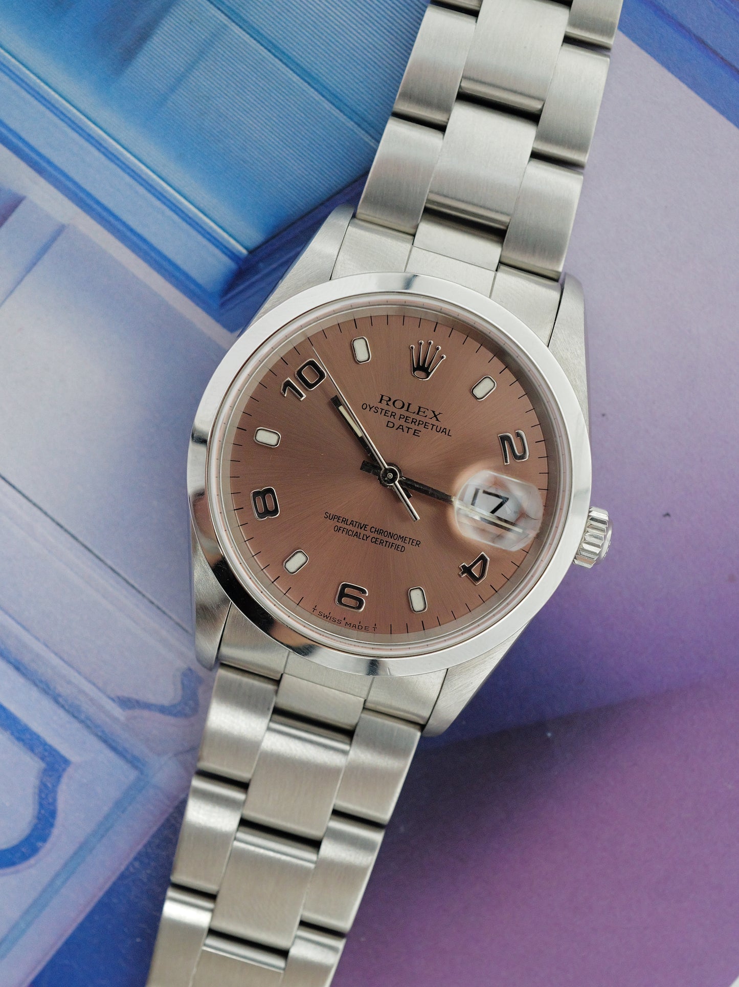 ROLEX OYSTER DATE SALMON