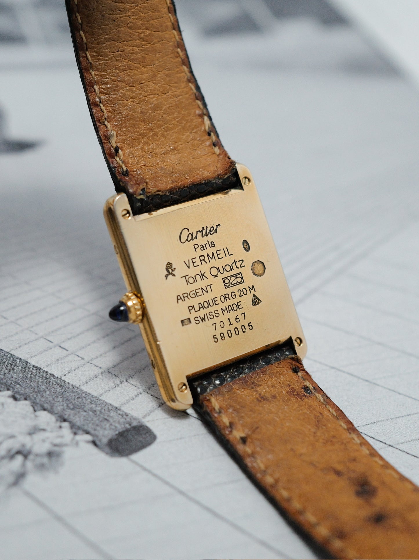 CARTIER TANK VERMEIL