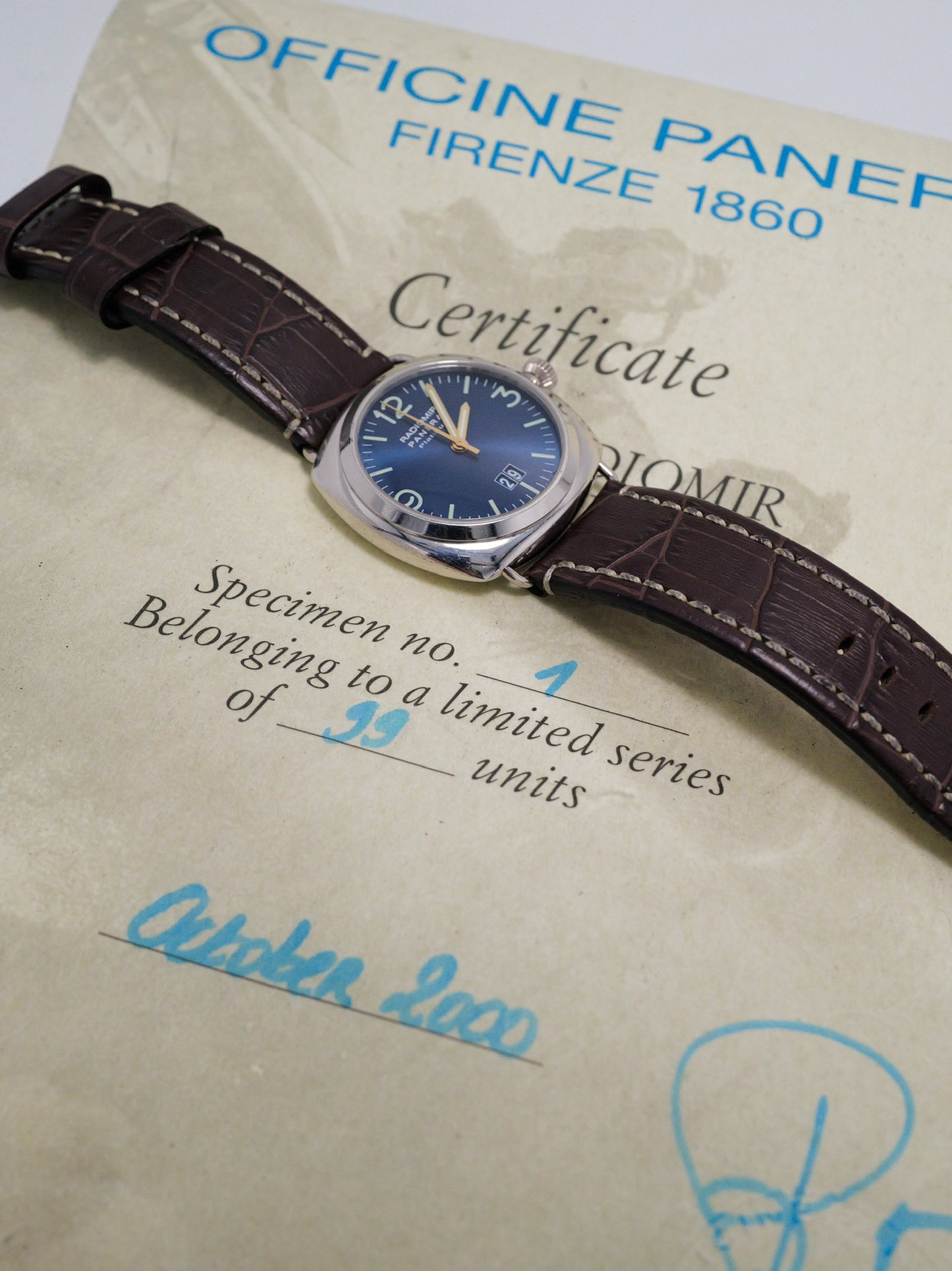 PANERAI RADIOMIR PLATINUM PAM 00065 1/99 PCS
