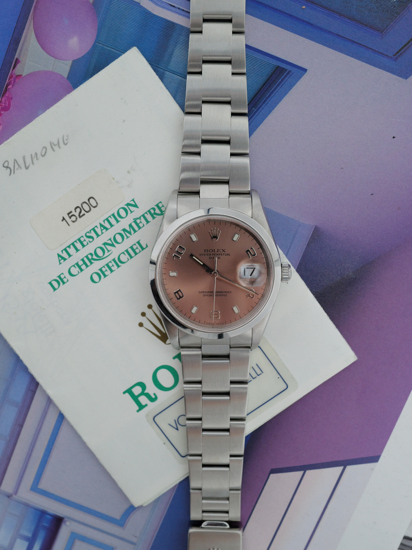 ROLEX OYSTER DATE SALMON