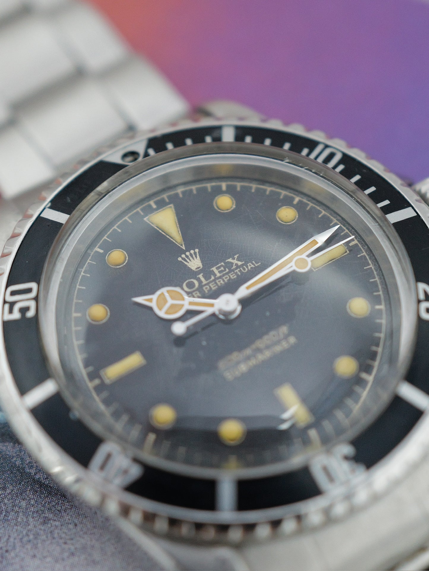 ROLEX SUBMARINER PCG TULIP CHAPTER RING GILT DIAL MK1
