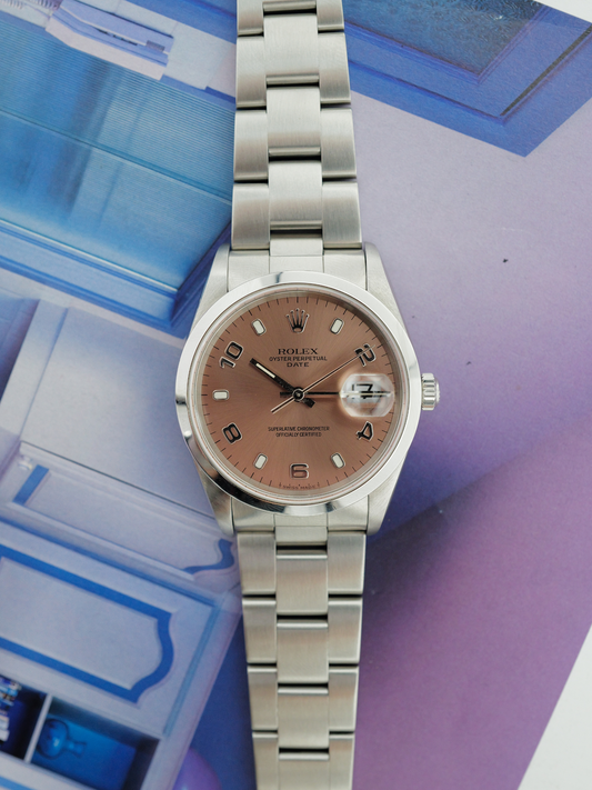 ROLEX OYSTER DATE SALMON